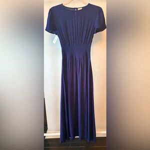 NWT Wilfred Maxime Navy Maxi Dress XXS (Fits Small)